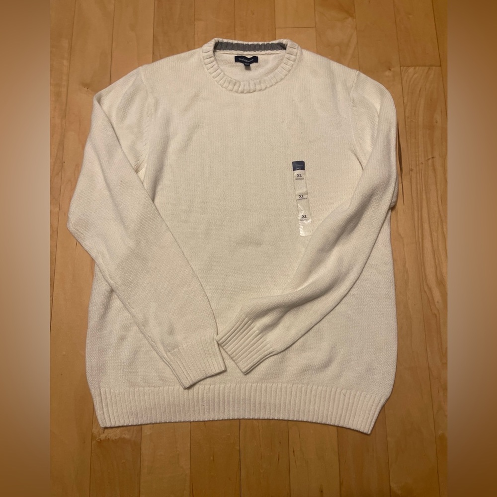 Croft & Barrow Mens Sweater Extra Large Brown pullover crewneck